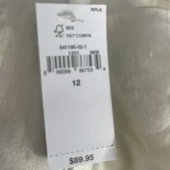 Gap Woman’s White linen pleated linen pant. Size 12. NWT - Picture 15 of 15